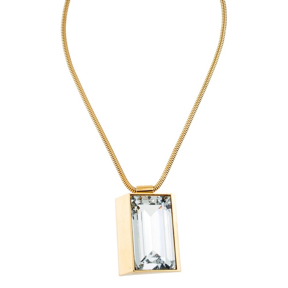 Lanvin 1970’s gold and crystal necklace